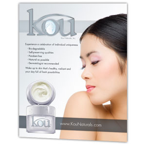Print ad for national magazine campaign of facial cream
