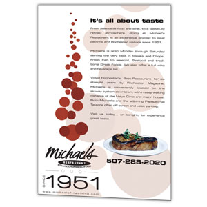 Print ad created for hotel in-room advertising campaign