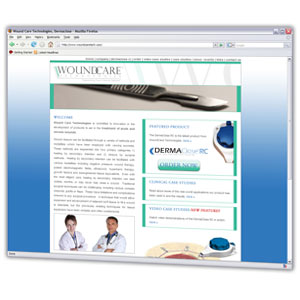 Medical related website for a Minneapolis based wound closure company